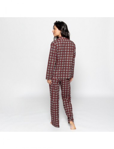 PIJAMA ORGANIC SIGMA NEW CHECKS ROJO M