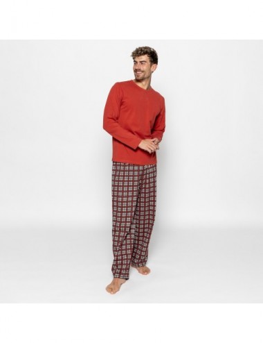 PIJAMA MAN ORGANIC IOTA NEW CHECKS ROJ M