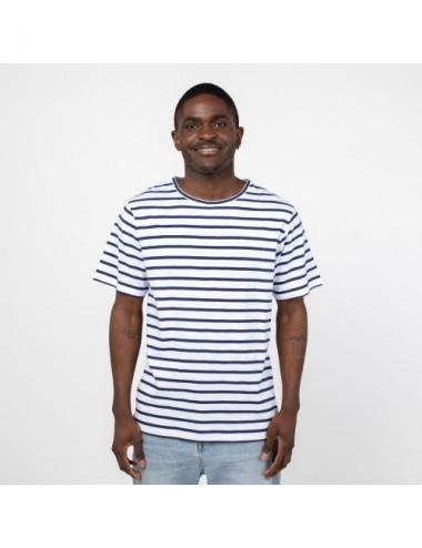 CAMISETA MAN ORGANIC ARI STRIPES NOCHE S