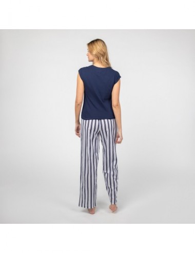 PIJAMA ORGANIC LAWU NOCHE STRIPES S