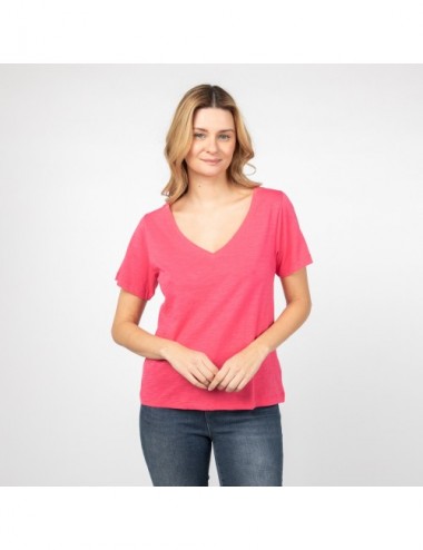 CAMISETA ORGANIC SARITA FUCSIA S