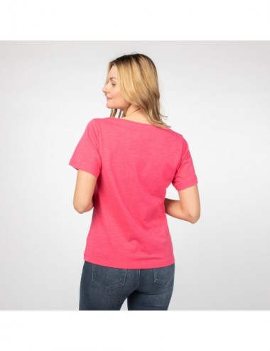 CAMISETA ORGANIC SARITA FUCSIA S