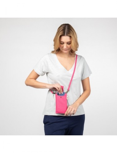 PORTAMOVIL ORGANIC CANVAS FUCSIA PHONE