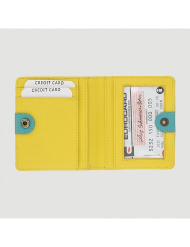 MONEDERO PIEL KIT AMARILLO TURQUESA