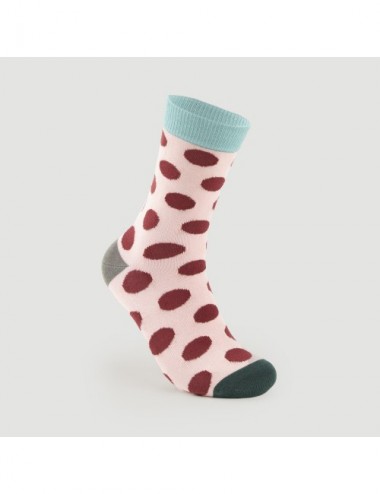 VERALUNA SOCKS BIG DOTS PINK 35-38