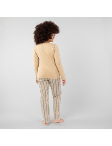 PIJAMA ORGANIC ALFA STRIPES TIERRA S