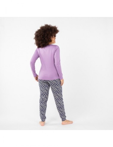 PIJAMA ORGANIC GAMMA FLORES PRUNA S