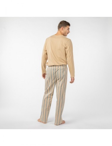 PIJAMA MAN ORGANIC UVE STRIPES TIERRA S