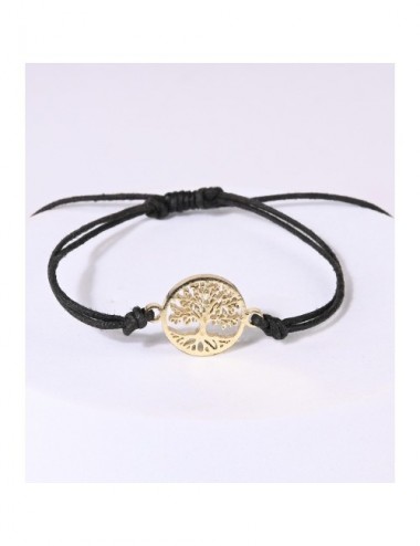 PULSERA NEGRA ARBOL DE LA VIDA