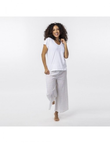 PIJAMA ORGANIC MORI WHITE DOTS M