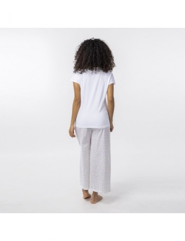 PIJAMA ORGANIC MORI WHITE DOTS S