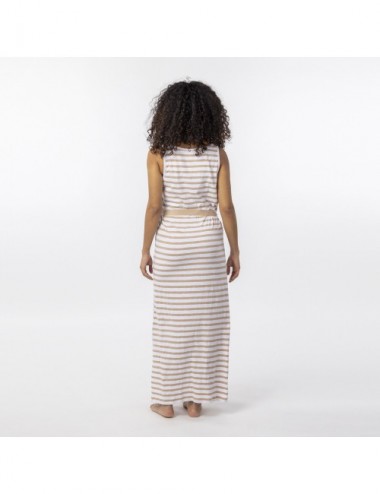 VESTIDO ORGANIC VEBASK RAYAS SAND S
