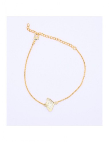 PULSERA LATON CHAPADO ORO GINGKO