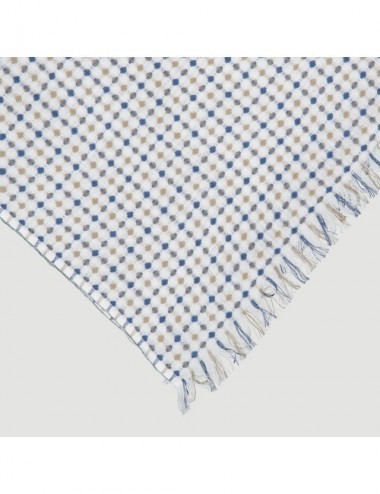 FULAR VISCOSA DOTS BLANCO NAUTICAL