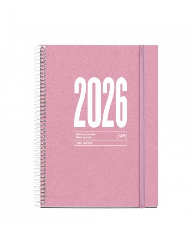 ECOAGENDA 26 PLUS ROSA CAST S/V
