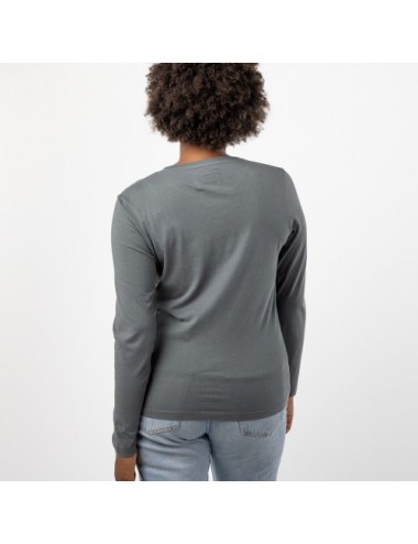 CAMISETA ORGANIC BASIC LONG CENIZA S