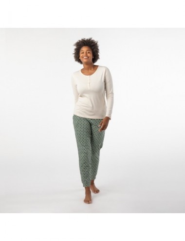 PIJAMA ORGANIC FUSA BLOCKS BRUMA M