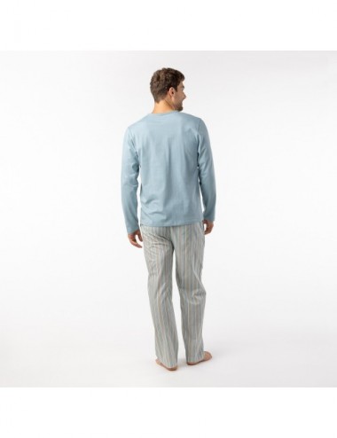 PIJAMA MAN ORGANIC UVE STRPE TURMALIN L