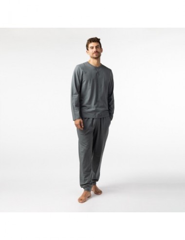 PIJAMA MAN ORGANIC HOOGHLY CENIZA XL