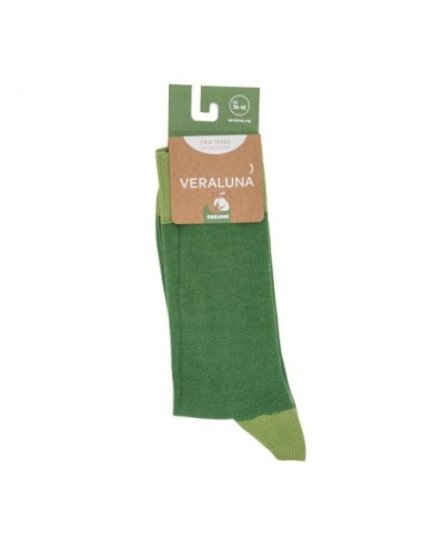 VERALUNA SOCKS GREEN PLAIN 35-38