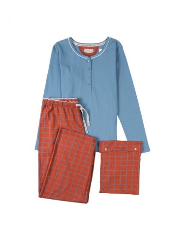 PIJAMA ORGANIC CORCHEA CHECKS PIMENTON S