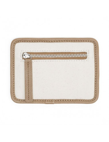 MONEDERO CANVAS-PIEL NATURAL