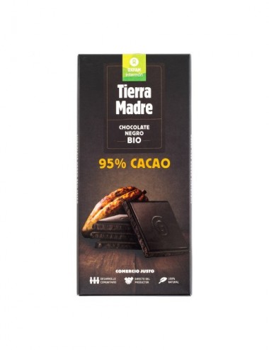 TABLETA DE CHOCOLATE NEGRO 95% FT BIO