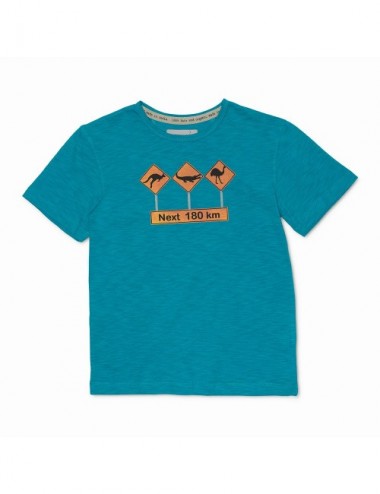 CAMISETA INFANTIL ALG.ORG. MOE AZUL 2