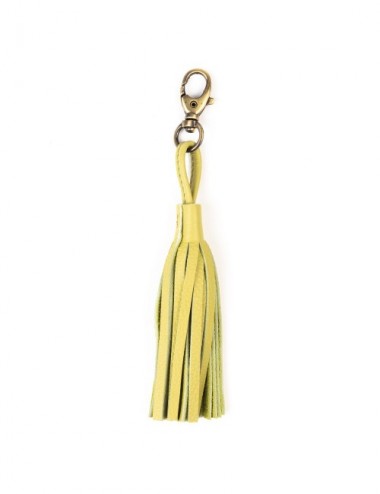 LLAVERO PIEL TASSEL COLOR AMARILLO