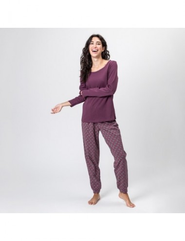 PIJAMA ORGANIC GAMMA SUZANI CIRUELA  L