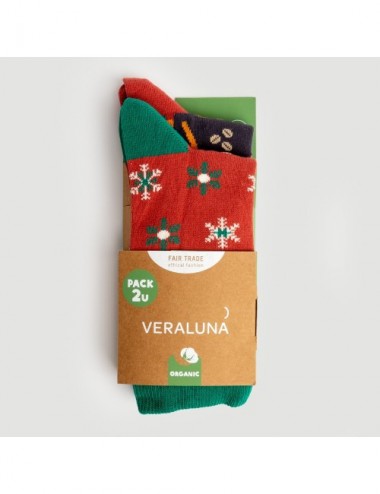 VERALUNA 2 PACK COFFEE SNOW XMAS  35-38